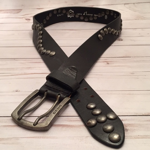 Geno d’ Lucca Other - Geno d’ Lucca Black “Nail Head” 1.75 in Belt 36